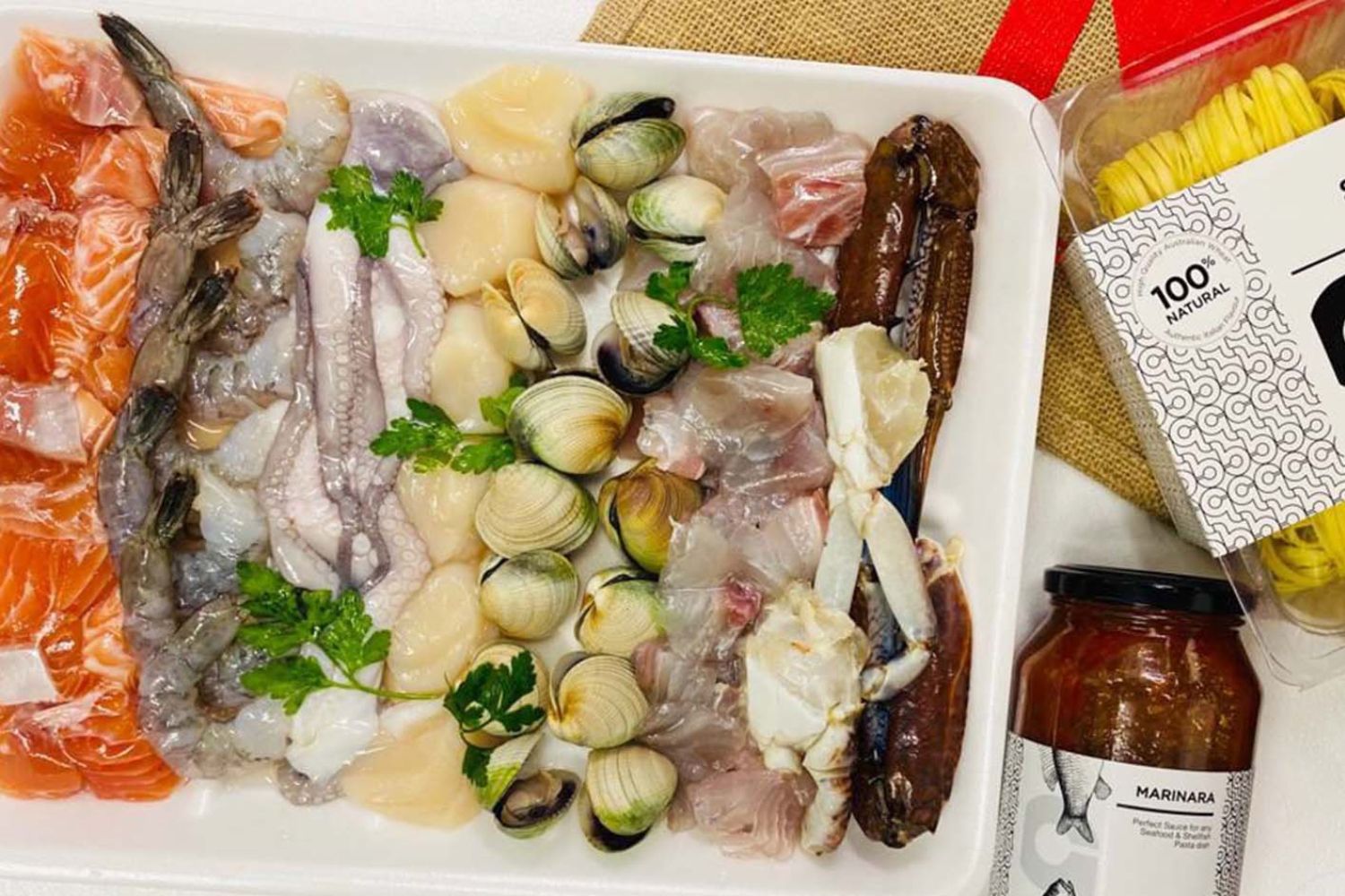 Seafood Marinara Spaghetti Ready to Cook Seafood Market